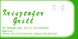 krisztofer grill business card